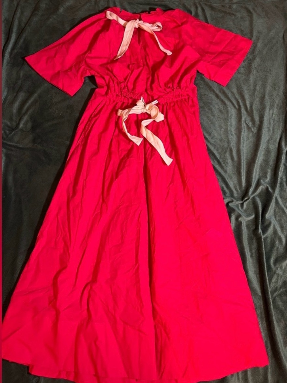 Banana Republic Coral Pink Gathered-Neck Maxi Dress - Picture 4 of 5